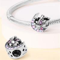 Encanto Clásico de Plata Esterlina S925 - Romántico Pulsera de 3mm con Zirconio - Ideal para Joyería DIY para Mujeres - details 2