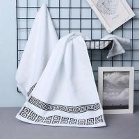 Juego de 2 uds. De toallas deportivas bordadas de algodón 100% negro para baño, regalo de Navidad, uso doméstico y hotelero - details 7