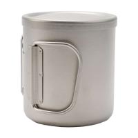 Taza de té y café cubiertas con agua de titanio de doble pared para exteriores, villa para acampar al aire libre - details 20