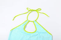 BUNO-Conjunto de Top corto sin mangas y Falda corta para mujer, ropa de playa, Top de tubo con cuello Halter, traje de ocio ajustado de tiro bajo, traje con contraste de Color - details 21