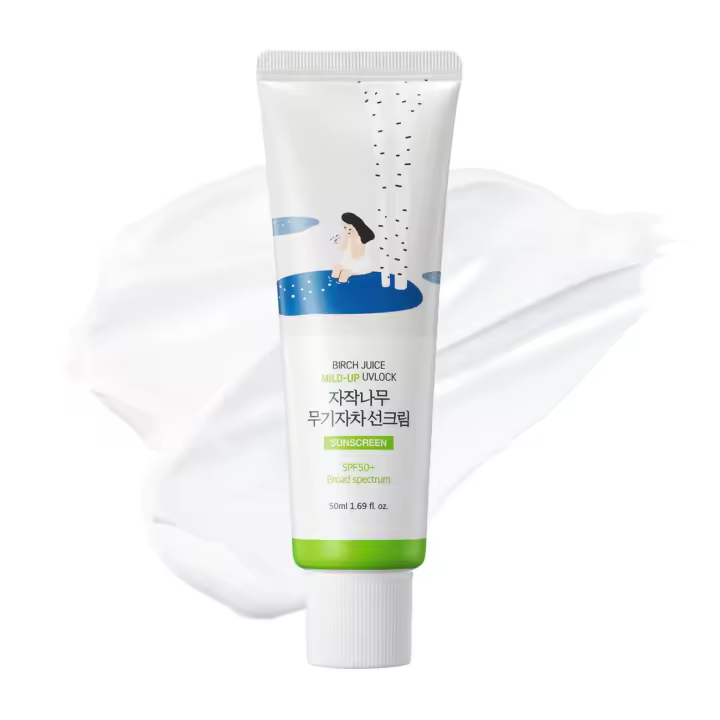 ROUND LAB Jugo de abedul suave UV LOCK 1.69 Fl Oz |   SPF 50+ de amplio espectro, Óxido de zinc mineral, para pieles sensibles, control de aceite - 1
