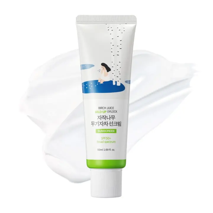 ROUND LAB Jugo de abedul suave UV LOCK 1.69 Fl Oz |   SPF 50+ de amplio espectro, Óxido de zinc mineral, para pieles sensibles, control de aceite - 1