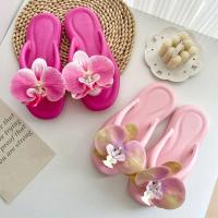 Elegante Pantufla de Orquídea de Mariposa de Verano Sandalia de Vacaciones Antideslizante para Mujeres Uso Interior y Exterior - details 8