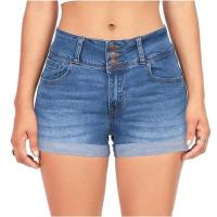 Nueva moda de verano para mujer, pantalones cortos de mezclilla elásticos con cinturilla - details 1