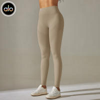 Alo yoga pantalones de ejercicio estiramiento melón pantalones de fitness levantamiento de cadera cintura alta retracción de barriga pantalones de yoga ajustados - details 2
