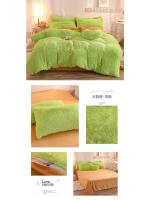 Conjunto de Cama de Terciopelo de Mink de Lujo para Otoño-Invierno Funda de Edredón de Reina, Sábanas, Almohadas Rosa de Alta Calidad - details 18