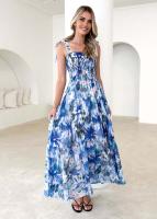 2025 Primavera/Verano ropa de mujer tirando de la correa de cintura elástica gran Swing vestido largo estampado falda niños - details 2
