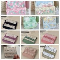 Mini neceser de gran capacidad para mujer, bolsa de almacenaje de pañuelos sanitarios con diseño de oso y conejo, tela de algodón, artículo pequeño, monedero de flores - details 9