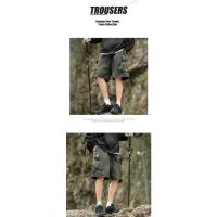 Verano al aire libre de tres a prueba de pantalones cortos de carga americana funcional viento impermeable deportes pantalones cortos sueltos de los hombres - details 8