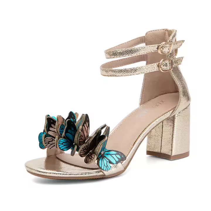 Sandalias elegantes de verano para mujer, zapatos informales de tacón alto a la moda para mujer - 1