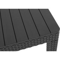 Conjunto de Jardín Sanremo con Dos sillones y sofá de 3 plazas con Mesa Auxiliar, Resina imitación ratán Trenzado - details 7