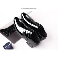 Zapatos de cuero Oxford de negocios de lujo para hombre, zapatos formales de charol transpirables de talla grande, zapatos planos de boda para oficina para hombre, color negro - details 14