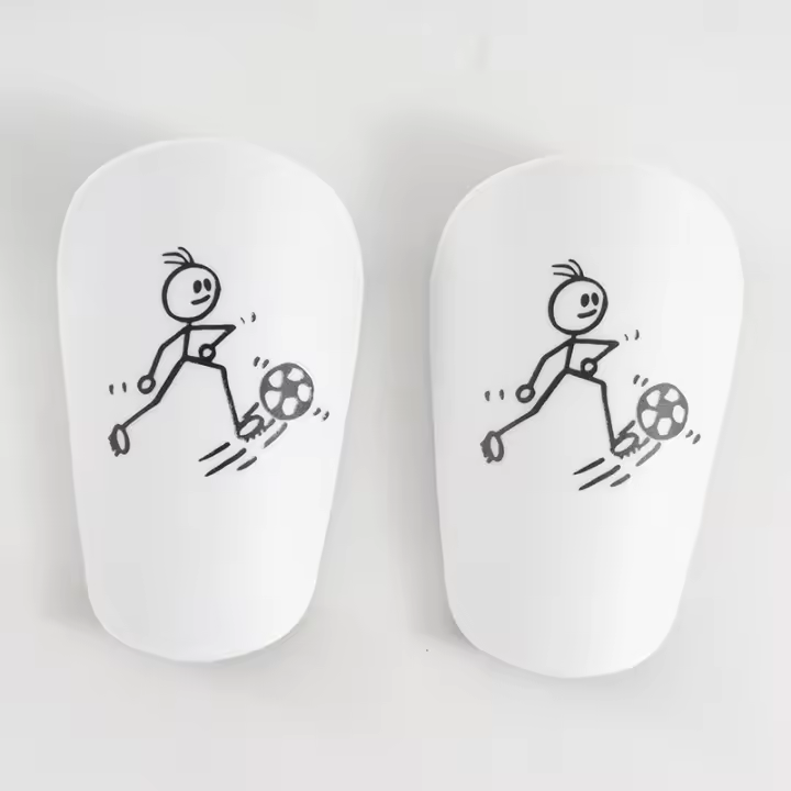 Mini espinillera de entrenamiento de fútbol para niños, almohadilla amortiguadora, tablero de vástago de PU, ligero, resistente al desgaste, Protector de piernas, 1 par - 1