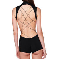 Mono ajustado sin espalda con cuello redondo para mujer - details 0