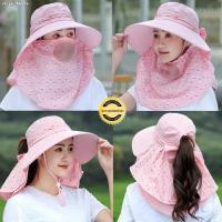 Sombrero de Sol Transpirable para Mujer Cubierta Facial con Borla Grande Anti-ultravioleta - details 9