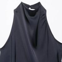 OUWU- Chaleco halter de satén para vacaciones de verano, camiseta sin mangas informal sin espalda, dobladillo irregular elegante Y2K, tops elegantes para mujer - details 4