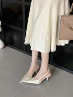Zapatos de tacón alto plateados puntiagudos para mujer stiletto back zapatos individuales vacíos nuevos con falda bolsa cabeza sandalias zapatos de mujer - details 21