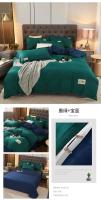 Juego de Ropa de Cama de Lujo en Tamaño King con Funda de Edredón Sábana y Funda de Almohada de Color Sólido Estilo Nórdico Diseño Impreso - details 14