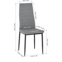 Sillas de Comedor Juego de 4 Sillas de Metal para Cocina, Silla de Mesa Comoda Silla con Asiento Tapizado, Negro - details 104