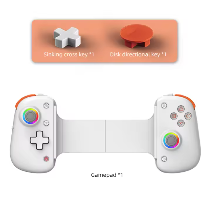 D8PRO Mando inalámbrico Joystick Compatible con PS4PS3PC SWITCH Android ios Móvil FPS Gamepad RGB Control para Tableta y700 - 1