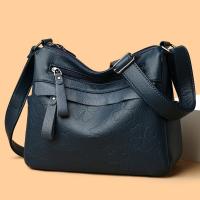 Bolso de mano de piel de vaca y cuero para mujer, bolso de gran capacidad, bolso de hombro con patrón impreso Retro, bolso cruzado femenino, nuevo - details 5