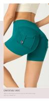 ZHUMU GYM Pantalones Cortos de Yoga de Cintura Alta Secado Rápido, Transpirables, Adecuados para Workout en Gimnasio, Ciclismo, Deportes al Aire Libre - details 16