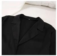 Conjunto de pijama sexy para mujer Bo Cut, tres pantalones informales sueltos de manga larga, top cómodo para el hogar de seda satinada suave, 2 piezas - details 10