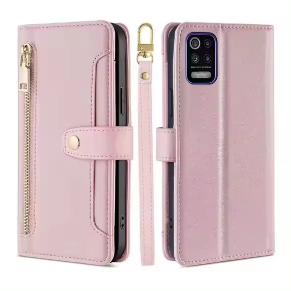 Magnético de cuero multifuncional para LG K52, funda protectora con cremallera, de moda - 1