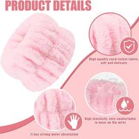 Muñequeras reutilizables para mujer, muñequeras de microfibra absorbente para lavado de cara, Yoga, correr, deporte, 2 pares - details 3