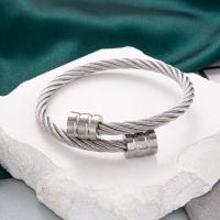 Pulsera para Hombre con Cable de Acero y Titano, Estilo Hip Hop Punk, Ajustable y Elástica, Regalos Para Hombre - details 5