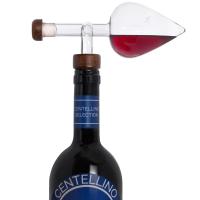 Aireador de vino, tapador de botellas portátil y decantador rápido, aireador de vino circular transparente/en forma de melocotón - details 2