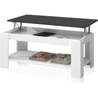 Mesa Centro con Revistero Elegante Acabado en Blanco Artik Medidas: 102 cm (Largo) x 43/54 cm (Alto) x 50 cm (Fondo) - details 22
