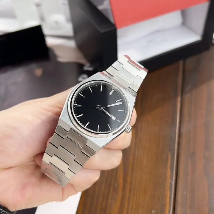 Reloj de Pulsera de Acero Inoxidable de Estilo Clásico Swiss Quartz Función de Temporización de Lujo Correa de Acero Inoxidable Cristal de Zafiro Marca de Moda para Hombres - 1