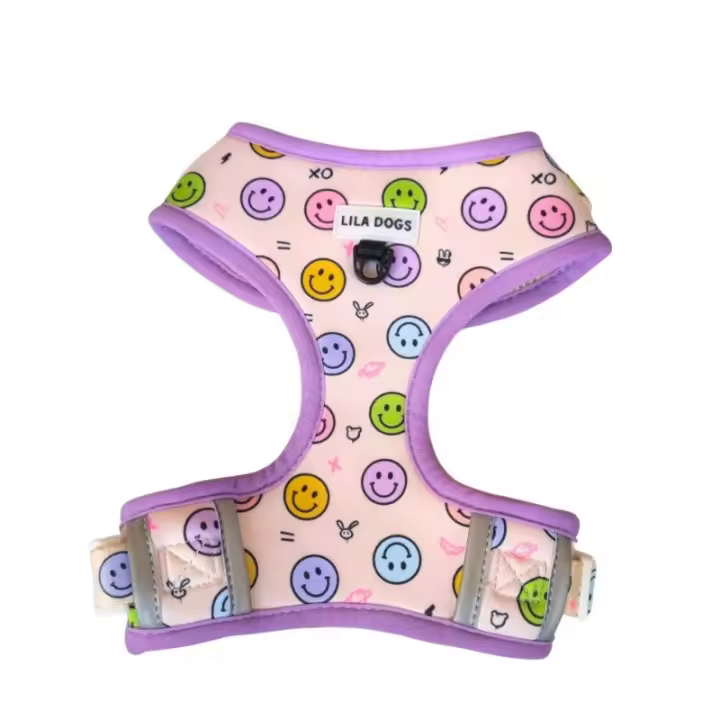 Arnés Ajustable para Perros Lila Dogs Diseño SMILE Adecuado para Todas las Tallas - 1