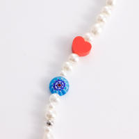 Collar de perlas de flor de cristal de corazón de cerámica suave Simple para mujer collar fresco de moda bohemia - details 8