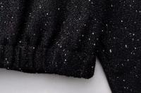 Chaqueta de Lentejuelas Brillantes Oro Y2K Cuello Altivo, Manga Larga, Abrigo Corto para Mujeres - details 6