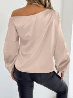 Blusa de satén de color blanco de manga larga, nueva camisa de verano para mujer - details 28