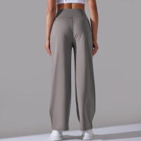 Pantalones de oficina sueltos de cintura alta informales de pierna ancha para mujer, pantalones de baile - details 8