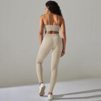 Hamidou-Conjunto de ropa deportiva de dos piezas para mujer, Leggings de cintura alta para gimnasio, Top corto, trajes deportivos de Fitness, ropa deportiva con lavado ácido - details 46