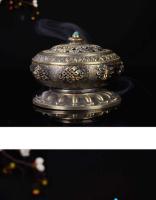 Quemador de incienso para ceremonia del té Tianyu Longyin estilo tibetano aleación de cobre puro ocho placa de loto auspicioso - details 4