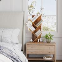 Estantería de árbol, Librería Alta de 6 Niveles Estantería Estrecha de madera con cajones para Sala de Estar, Dormitorio 38×19×112CM Marrón Rústico - details 19