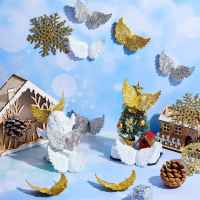 Minialas de Ángel de plástico para manualidades, 36 piezas, 3D, parches de adorno de ala blanca, para decoración de fiesta, artesanía DIY y Utilería de boda - details 2
