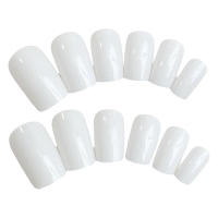 24 piezas, uñas blancas brillantes de alto brillo, encantadoras para amantes de las uñas y bloggers de belleza - details 4