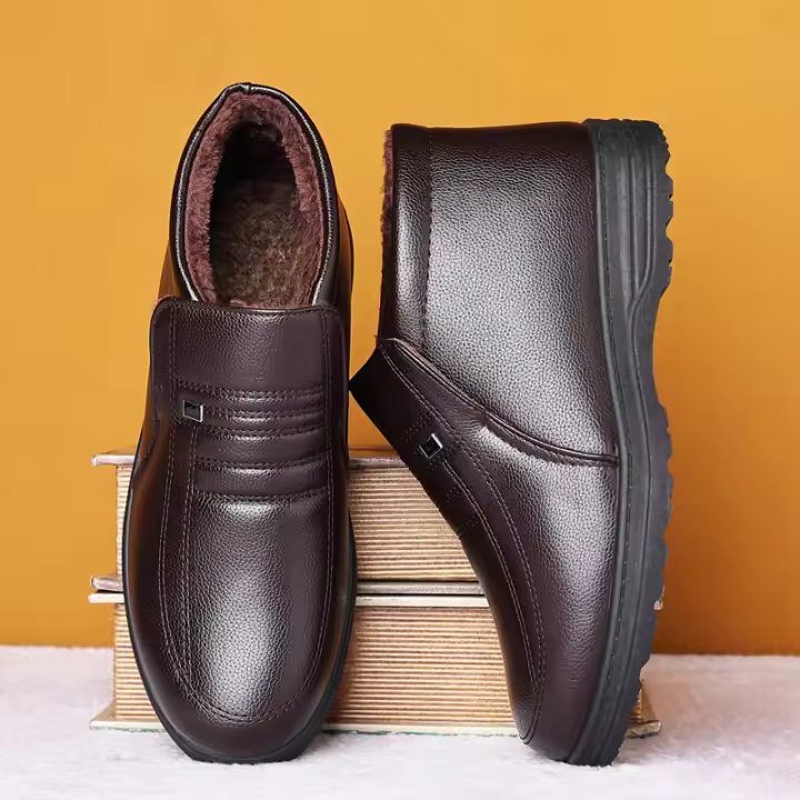 Zapatos casuales de algodón antideslizantes de terciopelo cálido de invierno para hombre - 1