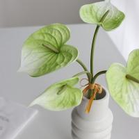 4 Uds. De artesanías de plantas, ramo de anturio de tacto Real, ramo Artificial Flexible hecho a mano para Navidad - details 6