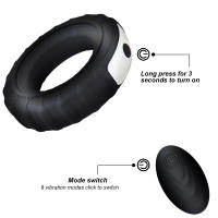 Anillo Vibrador de Silicona para Pene Masajeador de Retardo de Eyaculación Juguetes Sexuales para Hombres con Control Remoto - details 1