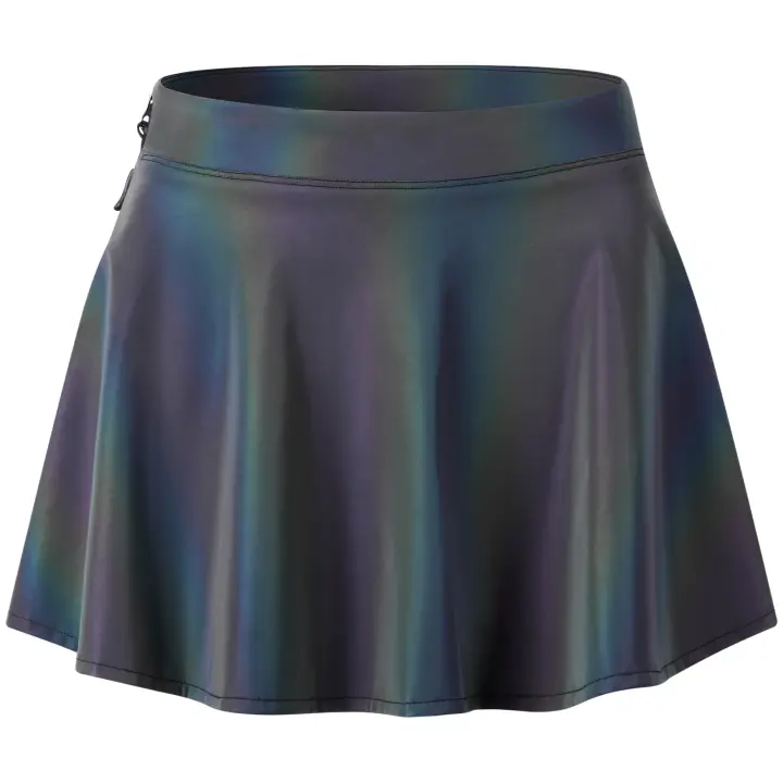 WOSAWE Falda reflectante completa para mujer con cremallera, faldas elásticas repelentes al agua para ciclismo, correr, actividades nocturnas - 1