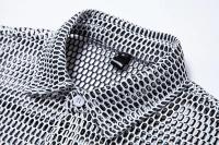 Camisa à manches longues évidée pour hommes, camisas de performance de personnalité, camisas de danse en boîte de nuit pour hommes, diseño de modo, nouveau - details 14