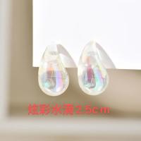 Pendientes de gota de agua gorditos de diseño novedoso, pendientes acrílicos simples y de moda para mujer - details 0