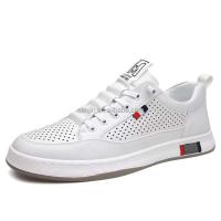 Nuevo traje de cuero formal de diseño italiano, zapatos deportivos informales de fondo plano con cordones negros para hombre, vestido - details 4